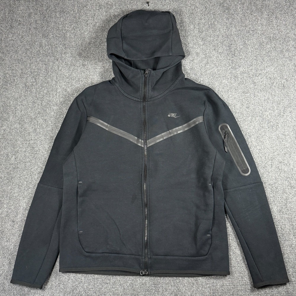 Nike Tech Fleece Hoodie Jacket Black Mens Large Full Zip Sportwear CU4489-010